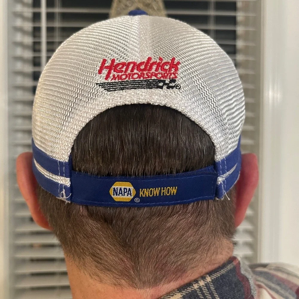 NAPA Racing Snapback‎ Trucker Hat Chase Elliott 24 Hendrick Motors Blue Wht Mesh